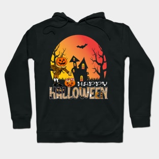 Vintage Pumpkin Scene Halloween Hoodie